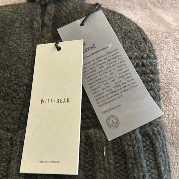 Will + Bear 100% Australian Wool - Tasman Moss Soft Wool Pom Pom Beanie BNWT - Picture 6 of 11